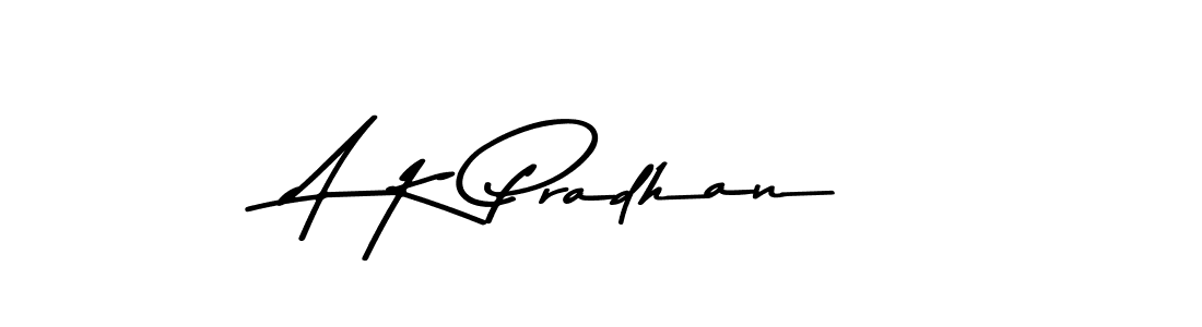 Design your own signature with our free online signature maker. With this signature software, you can create a handwritten (Asem Kandis PERSONAL USE) signature for name A K Pradhan. A K Pradhan signature style 9 images and pictures png