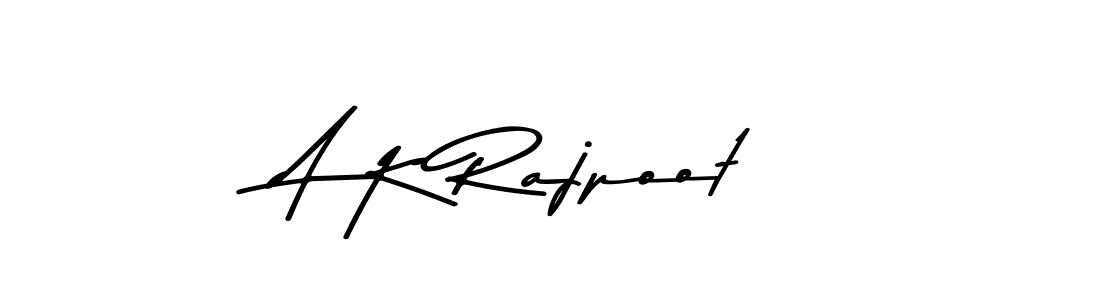 How to make A K Rajpoot name signature. Use Asem Kandis PERSONAL USE style for creating short signs online. This is the latest handwritten sign. A K Rajpoot signature style 9 images and pictures png