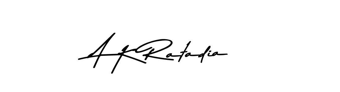 Use a signature maker to create a handwritten signature online. With this signature software, you can design (Asem Kandis PERSONAL USE) your own signature for name A K Ratadia. A K Ratadia signature style 9 images and pictures png