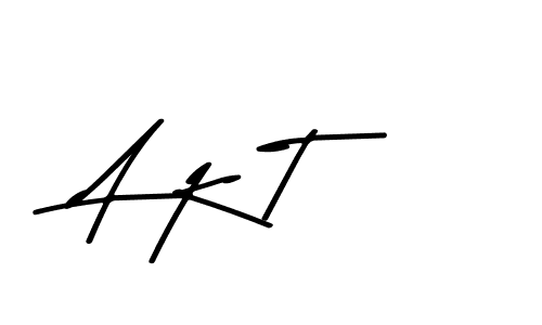 Use a signature maker to create a handwritten signature online. With this signature software, you can design (Asem Kandis PERSONAL USE) your own signature for name A K T. A K T signature style 9 images and pictures png