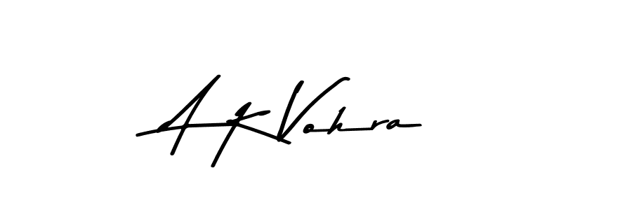 Create a beautiful signature design for name A K Vohra. With this signature (Asem Kandis PERSONAL USE) fonts, you can make a handwritten signature for free. A K Vohra signature style 9 images and pictures png