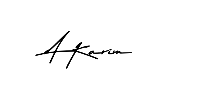 How to make A Karim name signature. Use Asem Kandis PERSONAL USE style for creating short signs online. This is the latest handwritten sign. A Karim signature style 9 images and pictures png