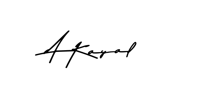 How to make A Kayal name signature. Use Asem Kandis PERSONAL USE style for creating short signs online. This is the latest handwritten sign. A Kayal signature style 9 images and pictures png