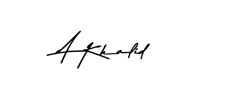 How to make A Khalid name signature. Use Asem Kandis PERSONAL USE style for creating short signs online. This is the latest handwritten sign. A Khalid signature style 9 images and pictures png