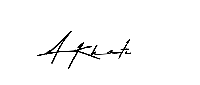 Use a signature maker to create a handwritten signature online. With this signature software, you can design (Asem Kandis PERSONAL USE) your own signature for name A Khati. A Khati signature style 9 images and pictures png