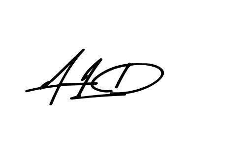 How to make A L D name signature. Use Asem Kandis PERSONAL USE style for creating short signs online. This is the latest handwritten sign. A L D signature style 9 images and pictures png