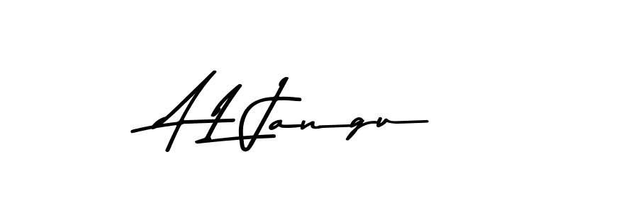 How to make A L Jangu name signature. Use Asem Kandis PERSONAL USE style for creating short signs online. This is the latest handwritten sign. A L Jangu signature style 9 images and pictures png