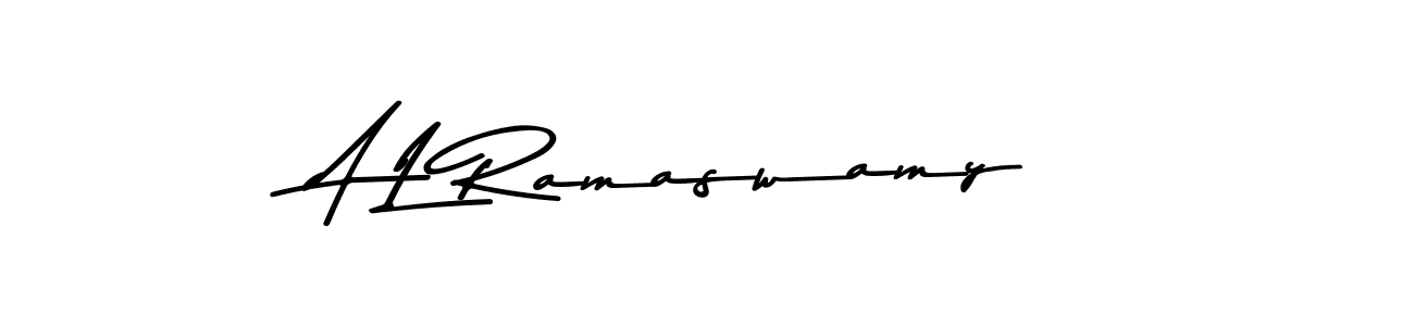 Create a beautiful signature design for name A L Ramaswamy. With this signature (Asem Kandis PERSONAL USE) fonts, you can make a handwritten signature for free. A L Ramaswamy signature style 9 images and pictures png