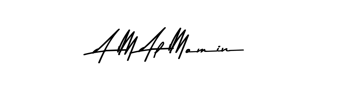 Use a signature maker to create a handwritten signature online. With this signature software, you can design (Asem Kandis PERSONAL USE) your own signature for name A M Al Momin. A M Al Momin signature style 9 images and pictures png