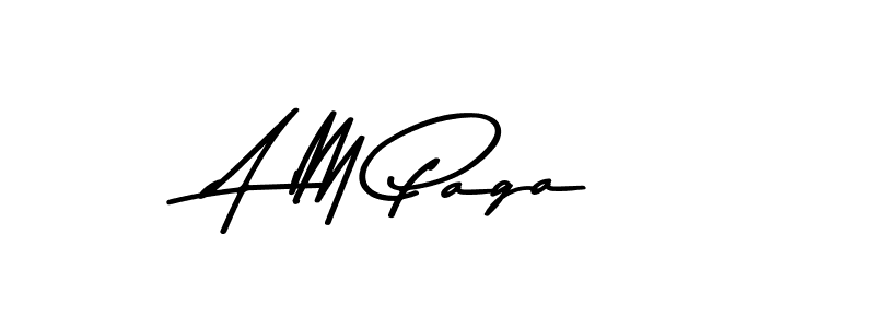 You should practise on your own different ways (Asem Kandis PERSONAL USE) to write your name (A M Paga) in signature. don't let someone else do it for you. A M Paga signature style 9 images and pictures png