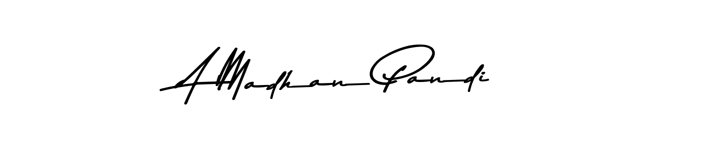 How to make A Madhan Pandi signature? Asem Kandis PERSONAL USE is a professional autograph style. Create handwritten signature for A Madhan Pandi name. A Madhan Pandi signature style 9 images and pictures png
