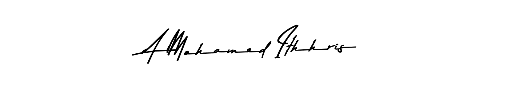 Design your own signature with our free online signature maker. With this signature software, you can create a handwritten (Asem Kandis PERSONAL USE) signature for name A Mohamed Ithhris. A Mohamed Ithhris signature style 9 images and pictures png