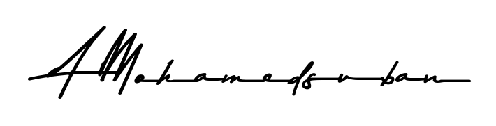 Achieve flawless digital penmanship with A Mohamedsuban name in Asem Kandis PERSONAL USE font. The perfect tool for creating online signatures. A Mohamedsuban signature style 9 images and pictures png