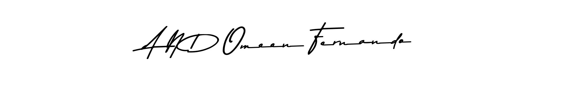 How to make A N D Omeen Fernando name signature. Use Asem Kandis PERSONAL USE style for creating short signs online. This is the latest handwritten sign. A N D Omeen Fernando signature style 9 images and pictures png