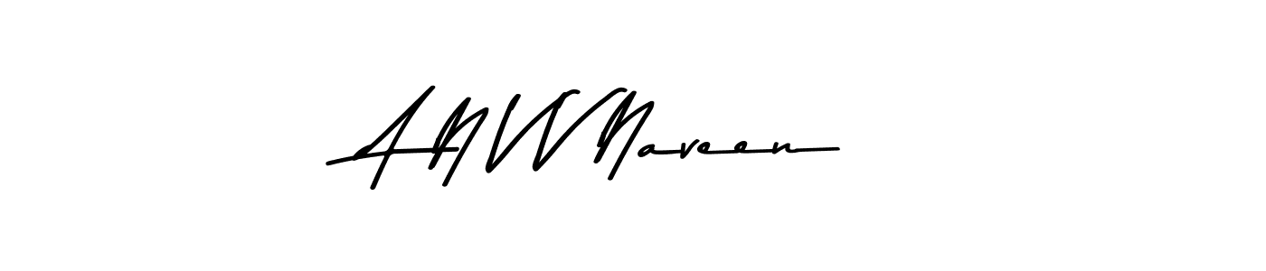 This is the best signature style for the A N V V Naveen name. Also you like these signature font (Asem Kandis PERSONAL USE). Mix name signature. A N V V Naveen signature style 9 images and pictures png