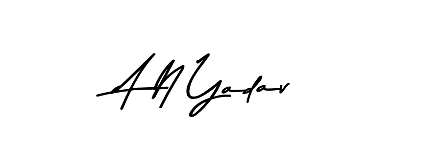 How to make A N Yadav name signature. Use Asem Kandis PERSONAL USE style for creating short signs online. This is the latest handwritten sign. A N Yadav signature style 9 images and pictures png