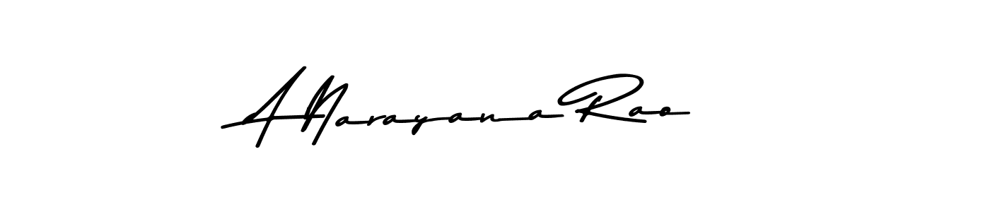 Create a beautiful signature design for name A Narayana Rao. With this signature (Asem Kandis PERSONAL USE) fonts, you can make a handwritten signature for free. A Narayana Rao signature style 9 images and pictures png