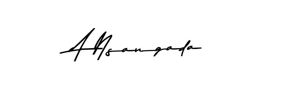 A Nsangada stylish signature style. Best Handwritten Sign (Asem Kandis PERSONAL USE) for my name. Handwritten Signature Collection Ideas for my name A Nsangada. A Nsangada signature style 9 images and pictures png
