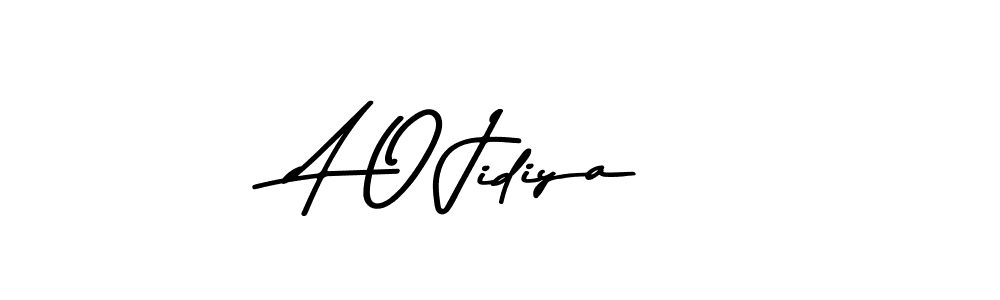 You should practise on your own different ways (Asem Kandis PERSONAL USE) to write your name (A O Jidiya) in signature. don't let someone else do it for you. A O Jidiya signature style 9 images and pictures png