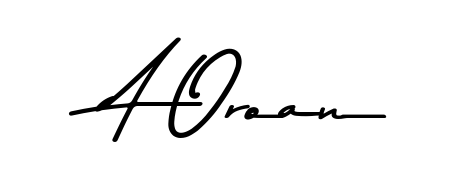 Practice writing A Oroan with the flow of Asem Kandis PERSONAL USE lettering. A fantastic source of inspiration for developing your personal signature style. A Oroan signature style 9 images and pictures png