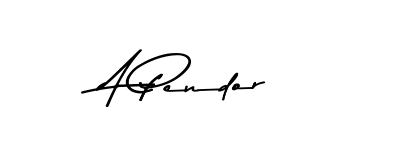 Design your own signature with our free online signature maker. With this signature software, you can create a handwritten (Asem Kandis PERSONAL USE) signature for name A Pendor. A Pendor signature style 9 images and pictures png