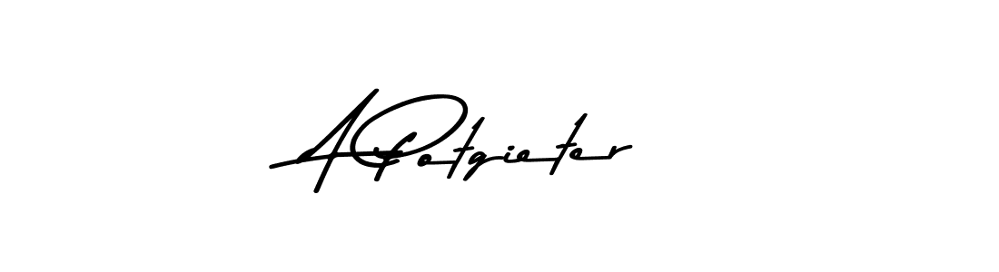 Create a beautiful signature design for name A Potgieter. With this signature (Asem Kandis PERSONAL USE) fonts, you can make a handwritten signature for free. A Potgieter signature style 9 images and pictures png