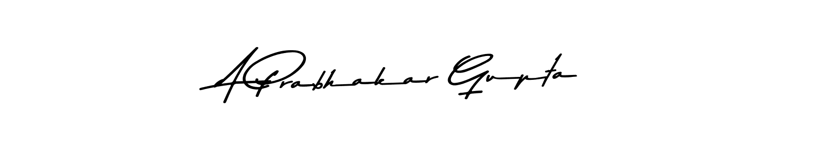 How to make A Prabhakar Gupta name signature. Use Asem Kandis PERSONAL USE style for creating short signs online. This is the latest handwritten sign. A Prabhakar Gupta signature style 9 images and pictures png