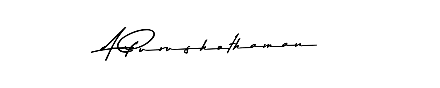 Make a beautiful signature design for name A Purushothaman. With this signature (Asem Kandis PERSONAL USE) style, you can create a handwritten signature for free. A Purushothaman signature style 9 images and pictures png