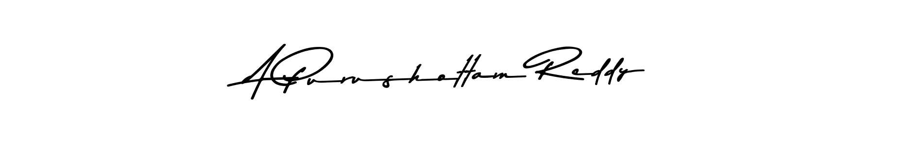 Also You can easily find your signature by using the search form. We will create A Purushottam Reddy name handwritten signature images for you free of cost using Asem Kandis PERSONAL USE sign style. A Purushottam Reddy signature style 9 images and pictures png