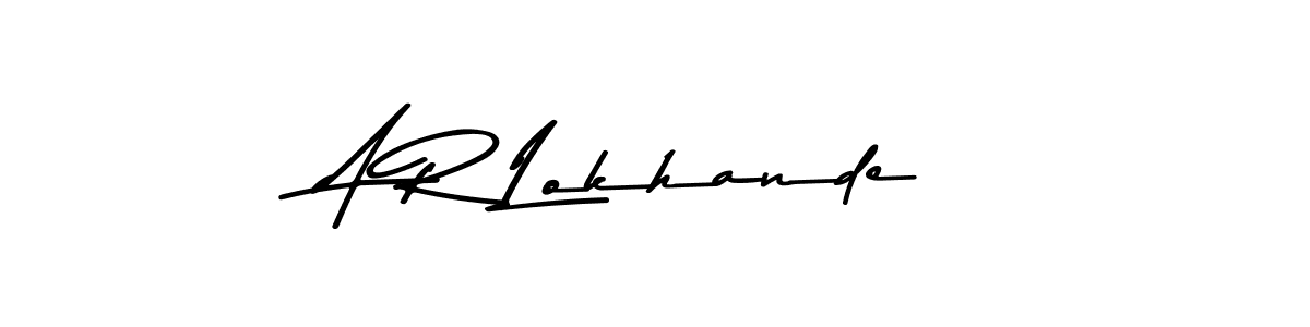 Asem Kandis PERSONAL USE is a professional signature style that is perfect for those who want to add a touch of class to their signature. It is also a great choice for those who want to make their signature more unique. Get A R Lokhande name to fancy signature for free. A R Lokhande signature style 9 images and pictures png