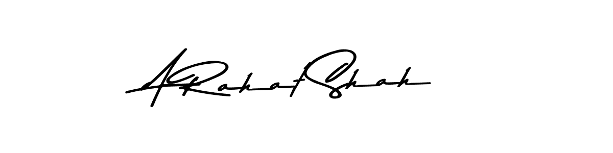 How to make A Rahat Shah name signature. Use Asem Kandis PERSONAL USE style for creating short signs online. This is the latest handwritten sign. A Rahat Shah signature style 9 images and pictures png