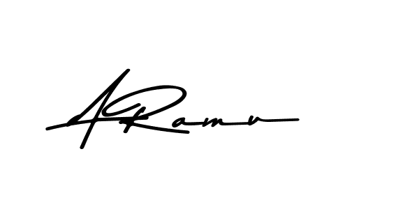 How to make A Ramu name signature. Use Asem Kandis PERSONAL USE style for creating short signs online. This is the latest handwritten sign. A Ramu signature style 9 images and pictures png