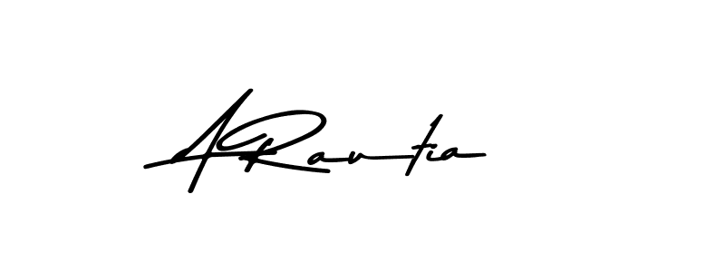 How to make A Rautia name signature. Use Asem Kandis PERSONAL USE style for creating short signs online. This is the latest handwritten sign. A Rautia signature style 9 images and pictures png