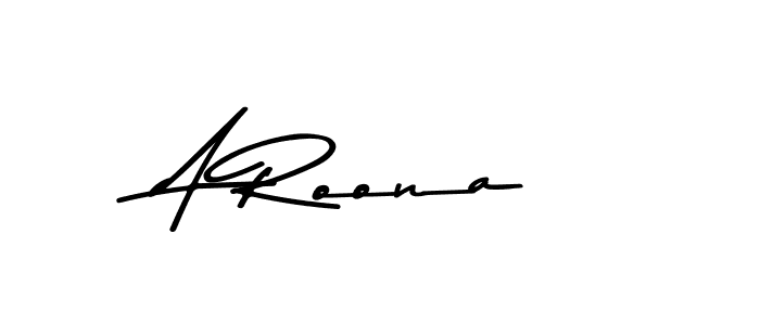 Make a beautiful signature design for name A Roona. With this signature (Asem Kandis PERSONAL USE) style, you can create a handwritten signature for free. A Roona signature style 9 images and pictures png