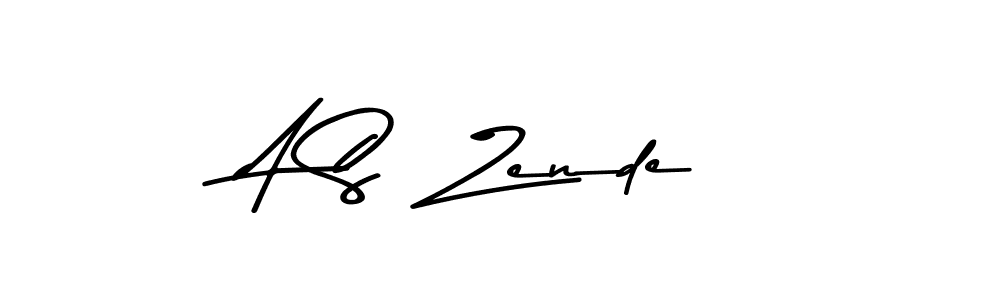 Asem Kandis PERSONAL USE is a professional signature style that is perfect for those who want to add a touch of class to their signature. It is also a great choice for those who want to make their signature more unique. Get A S  Zende name to fancy signature for free. A S  Zende signature style 9 images and pictures png