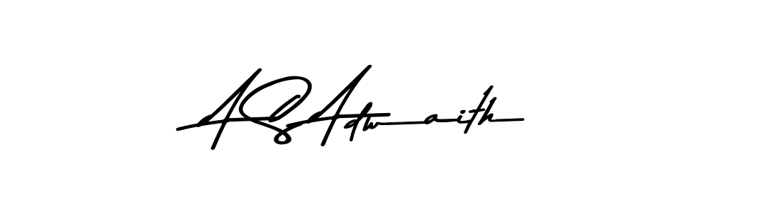 Create a beautiful signature design for name A S Adwaith. With this signature (Asem Kandis PERSONAL USE) fonts, you can make a handwritten signature for free. A S Adwaith signature style 9 images and pictures png