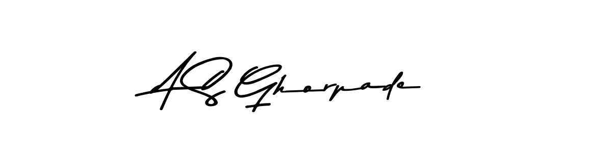 This is the best signature style for the A S Ghorpade name. Also you like these signature font (Asem Kandis PERSONAL USE). Mix name signature. A S Ghorpade signature style 9 images and pictures png