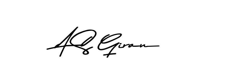 Use a signature maker to create a handwritten signature online. With this signature software, you can design (Asem Kandis PERSONAL USE) your own signature for name A S Giran. A S Giran signature style 9 images and pictures png