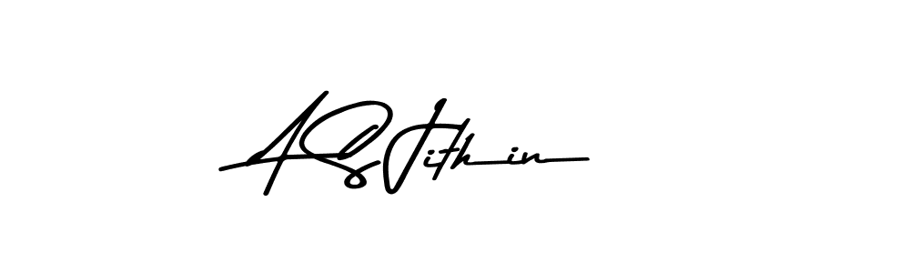 Make a beautiful signature design for name A S Jithin. With this signature (Asem Kandis PERSONAL USE) style, you can create a handwritten signature for free. A S Jithin signature style 9 images and pictures png