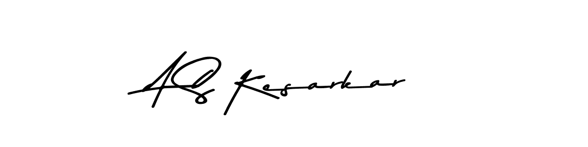 Design your own signature with our free online signature maker. With this signature software, you can create a handwritten (Asem Kandis PERSONAL USE) signature for name A S Kesarkar. A S Kesarkar signature style 9 images and pictures png