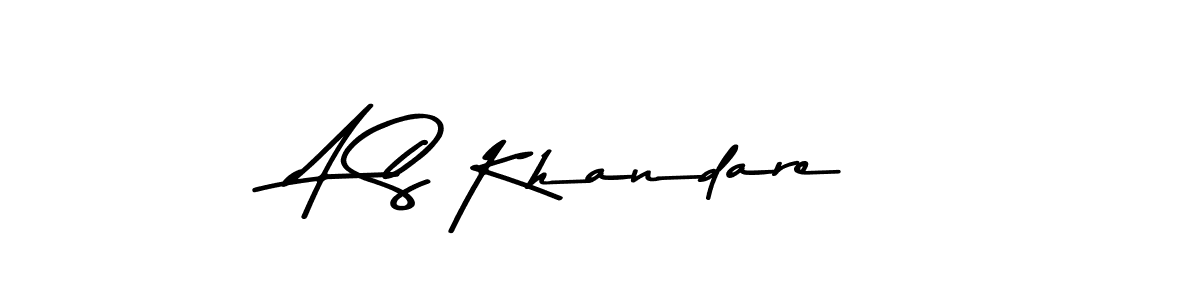 The best way (Asem Kandis PERSONAL USE) to make a short signature is to pick only two or three words in your name. The name A S Khandare include a total of six letters. For converting this name. A S Khandare signature style 9 images and pictures png