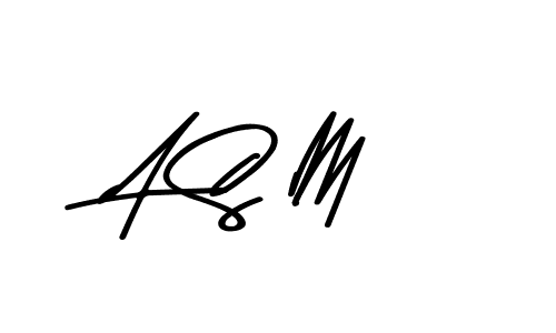 Design your own signature with our free online signature maker. With this signature software, you can create a handwritten (Asem Kandis PERSONAL USE) signature for name A S M. A S M signature style 9 images and pictures png