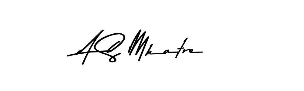 Asem Kandis PERSONAL USE is a professional signature style that is perfect for those who want to add a touch of class to their signature. It is also a great choice for those who want to make their signature more unique. Get A S Mhatre name to fancy signature for free. A S Mhatre signature style 9 images and pictures png
