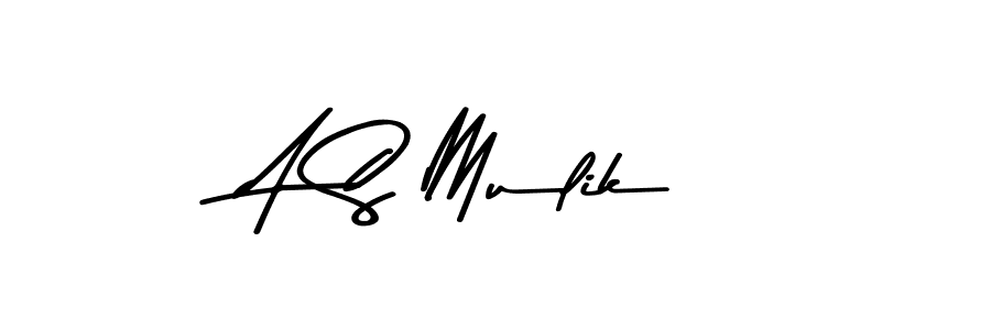 A S Mulik stylish signature style. Best Handwritten Sign (Asem Kandis PERSONAL USE) for my name. Handwritten Signature Collection Ideas for my name A S Mulik. A S Mulik signature style 9 images and pictures png
