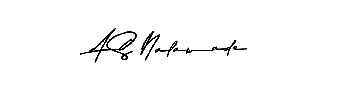 if you are searching for the best signature style for your name A S Nalawade. so please give up your signature search. here we have designed multiple signature styles  using Asem Kandis PERSONAL USE. A S Nalawade signature style 9 images and pictures png