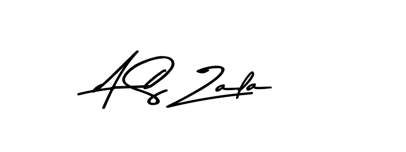 The best way (Asem Kandis PERSONAL USE) to make a short signature is to pick only two or three words in your name. The name A S Zala include a total of six letters. For converting this name. A S Zala signature style 9 images and pictures png