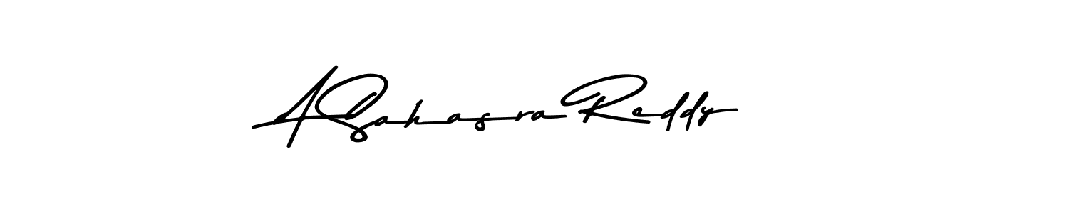 Also You can easily find your signature by using the search form. We will create A Sahasra Reddy name handwritten signature images for you free of cost using Asem Kandis PERSONAL USE sign style. A Sahasra Reddy signature style 9 images and pictures png