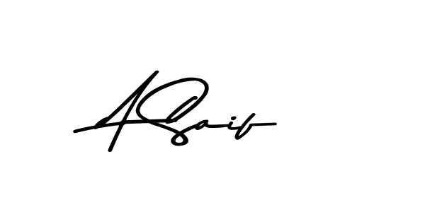 You should practise on your own different ways (Asem Kandis PERSONAL USE) to write your name (A Saif) in signature. don't let someone else do it for you. A Saif signature style 9 images and pictures png