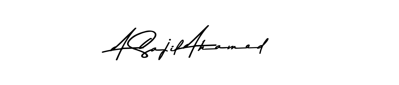 Design your own signature with our free online signature maker. With this signature software, you can create a handwritten (Asem Kandis PERSONAL USE) signature for name A Sajil Ahamed. A Sajil Ahamed signature style 9 images and pictures png