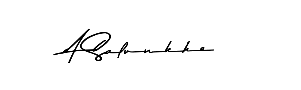 Use a signature maker to create a handwritten signature online. With this signature software, you can design (Asem Kandis PERSONAL USE) your own signature for name A Salunkhe. A Salunkhe signature style 9 images and pictures png